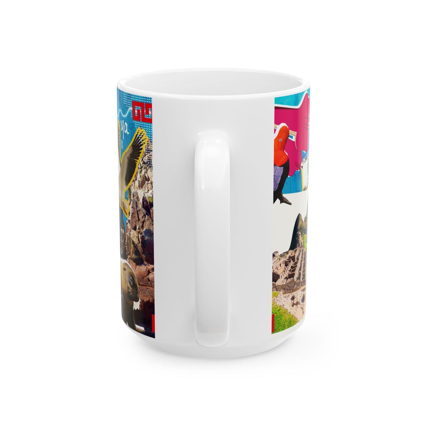 Peruvian Culture Collage Ceramic Mug (11oz/15oz) — Alpaca, Traditional Dress & Peru Icons