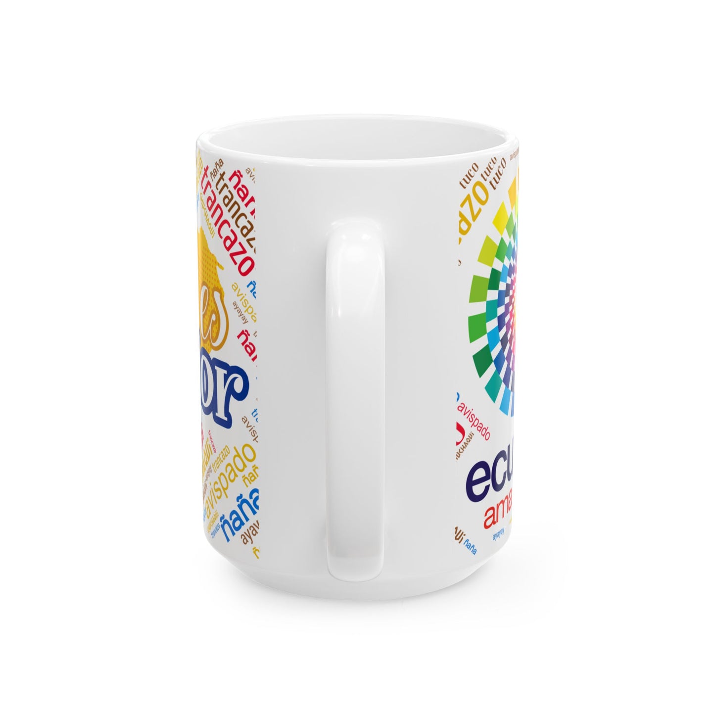 Ecuador Word Cloud Ceramic Mug – Taza de Café Esto es Ecuador (11oz, 15oz)