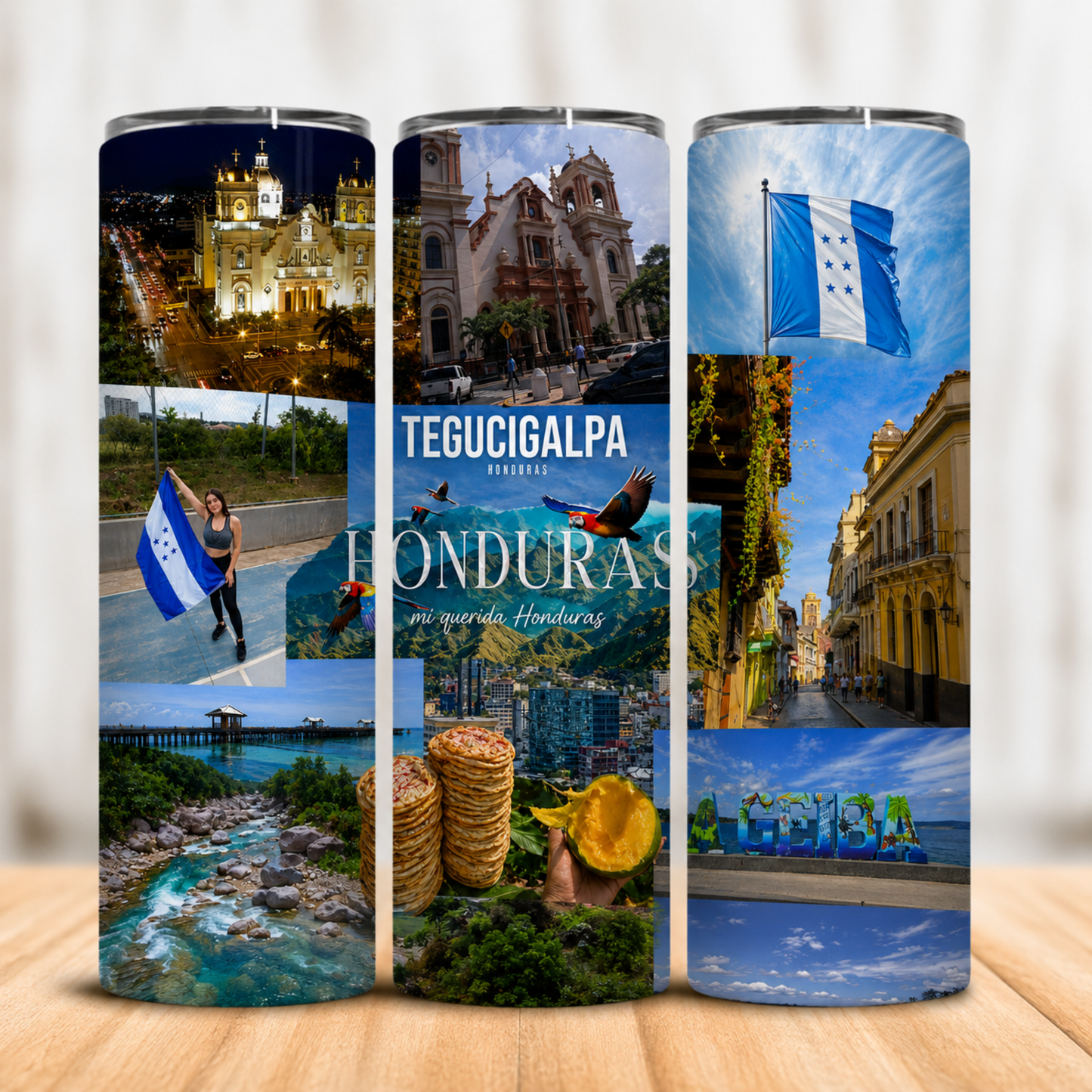 Vaso Térmico Honduras Ciudades y Tradición con Pajita 20oz