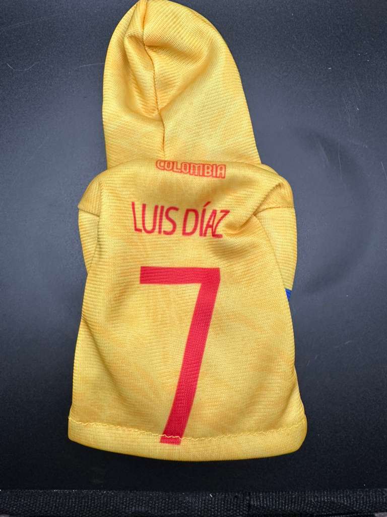 Mini Hoodie de la Selección de Colombia #7 Luis Díaz para Palanca de Cambios y Botellas