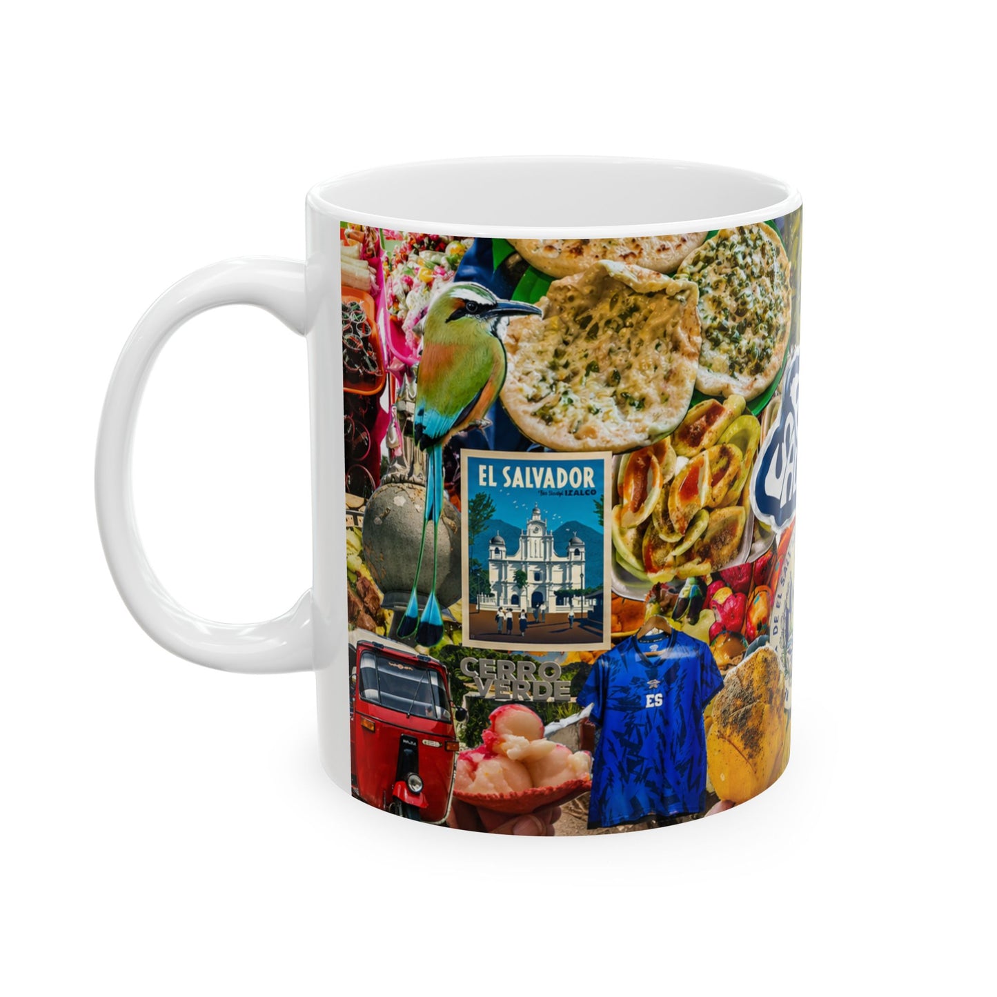 Taza "El Salvador: Sabor y Color" - Edición Collage Cuscatleco (11oz, 15oz)