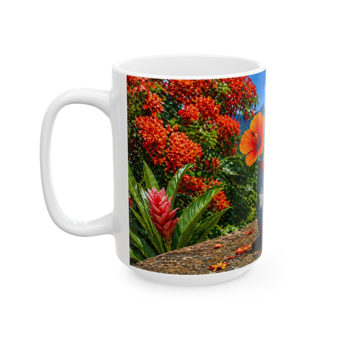 Taza Paisaje Natural de Puerto Rico -Tropical Coquí Design (11oz, 15oz)