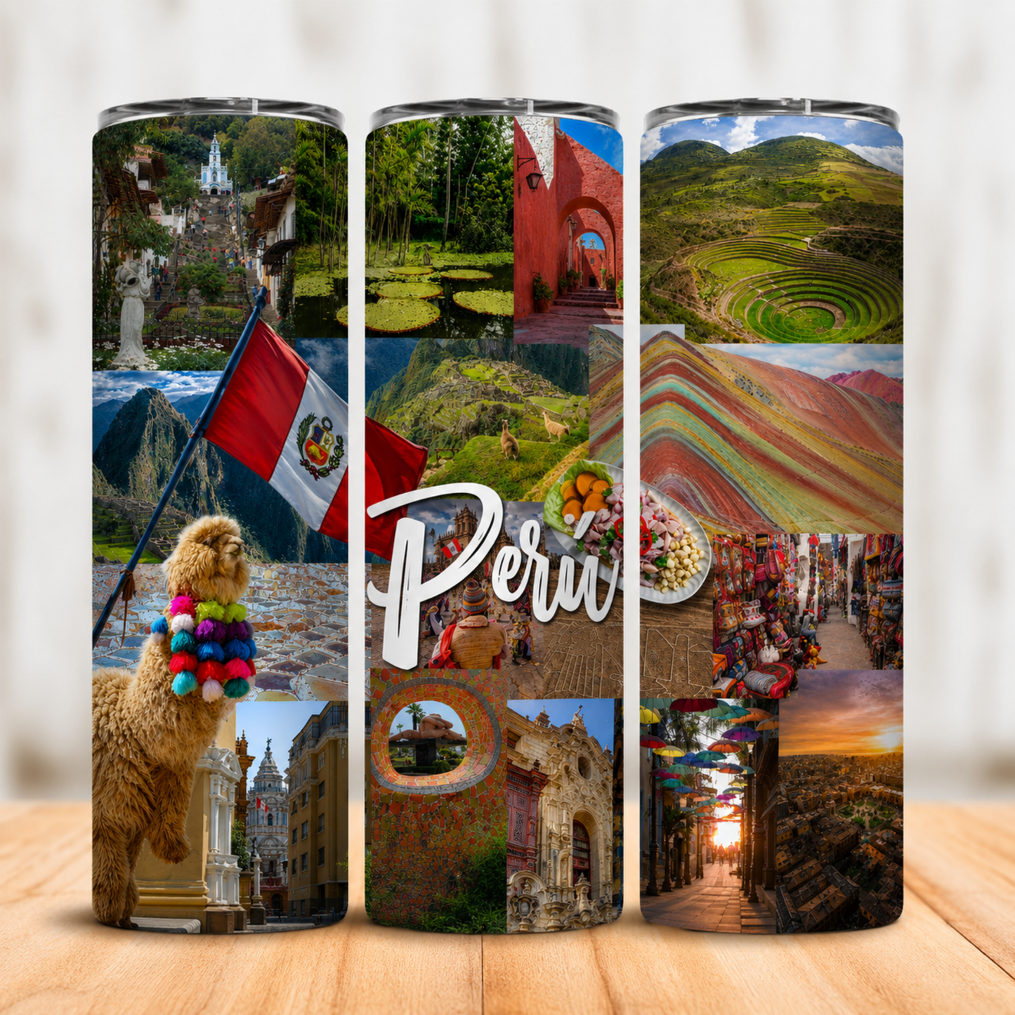 Vaso Térmico Perú Sabores y Paisajes Sagrados con Pajita 20oz