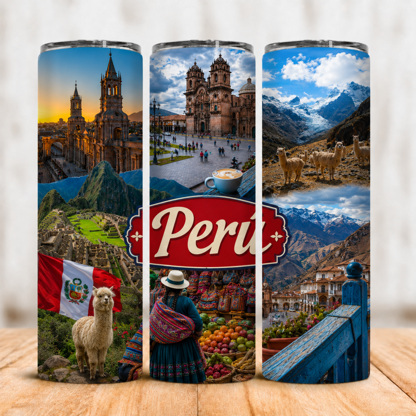 Vaso Térmico Perú Tradición, Arte y Cultura con Pajita 20oz