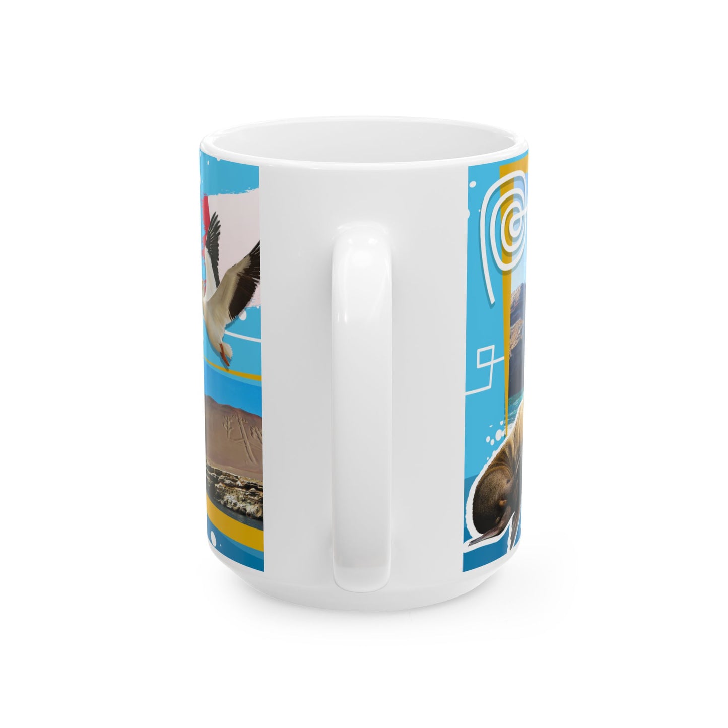 Islas Ballestas Photo Ceramic Mug - Sea Wildlife Travel Souvenir - Taza Perú (11oz/15oz)