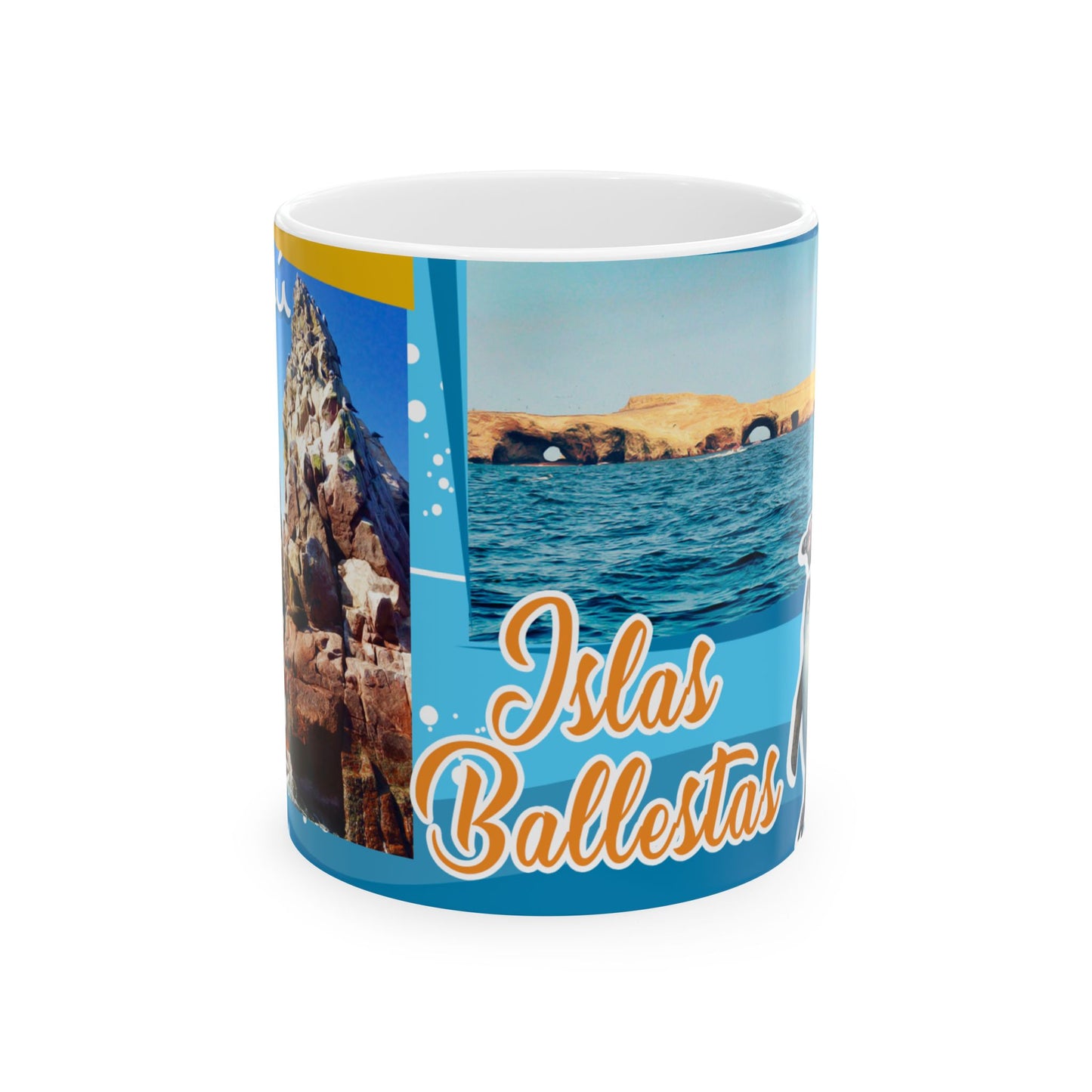 Islas Ballestas Photo Ceramic Mug - Sea Wildlife Travel Souvenir - Taza Perú (11oz/15oz)