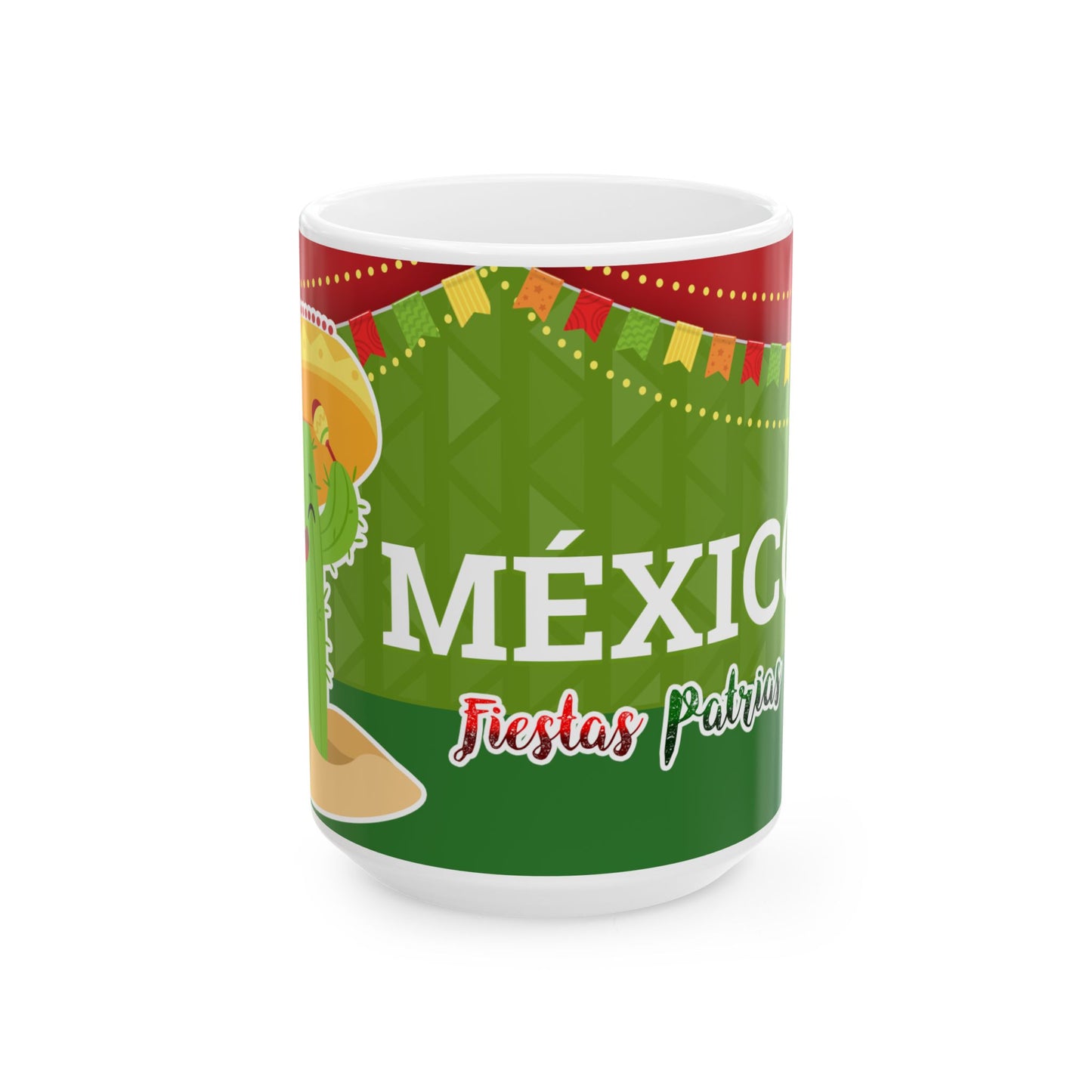 Mexico Fiesta Ceramic Mug — "México Fiestas Patrias"  Coffee Cup