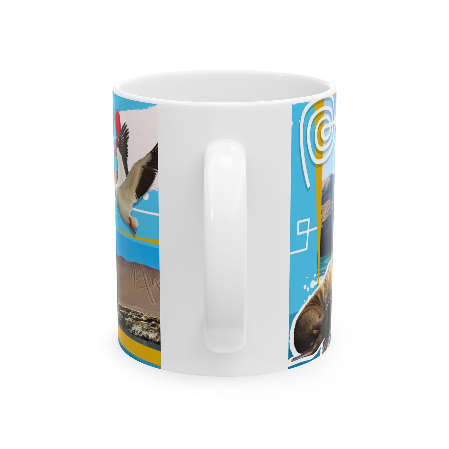 Islas Ballestas Photo Ceramic Mug - Sea Wildlife Travel Souvenir - Taza Perú (11oz/15oz)