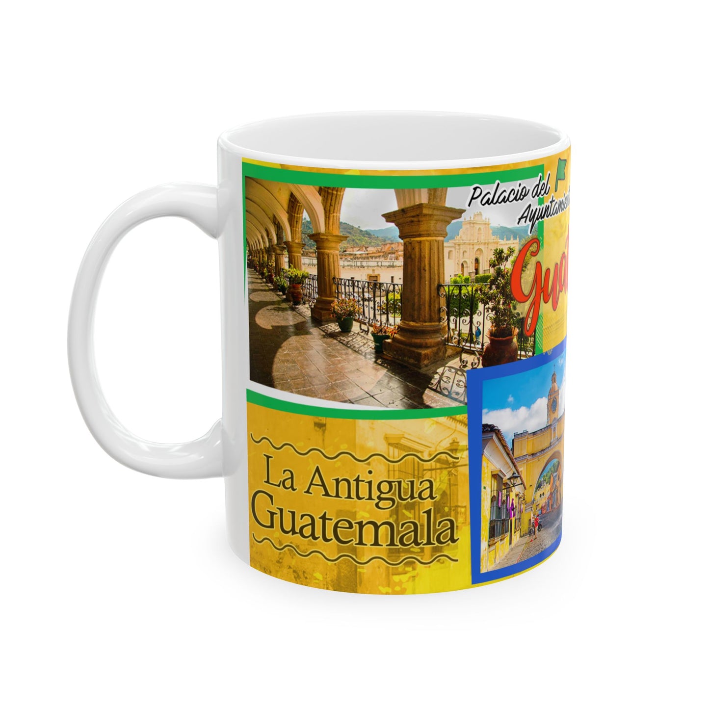 Guatemala Photo Collage Ceramic Mug – Antigua & Landmarks Travel Souvenir (11oz/15oz)