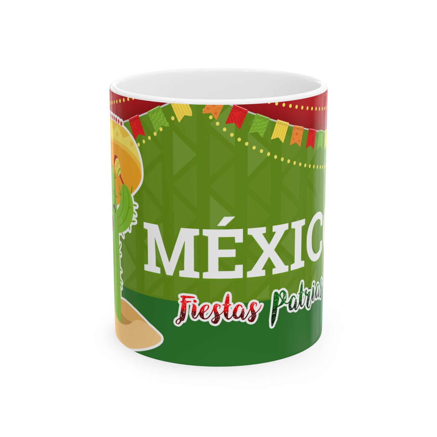 Mexico Fiesta Ceramic Mug — "México Fiestas Patrias"  Coffee Cup