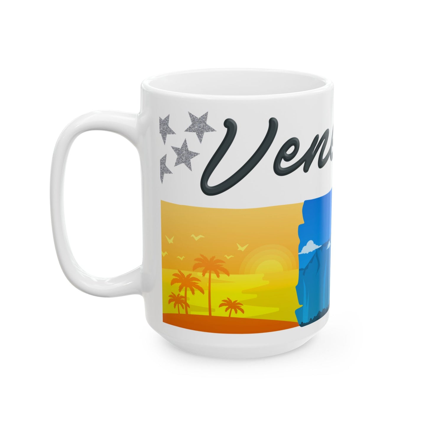 Taza Venezuela - Diseño Horizonte de Paisajes & Estrellas (11oz, 15oz)