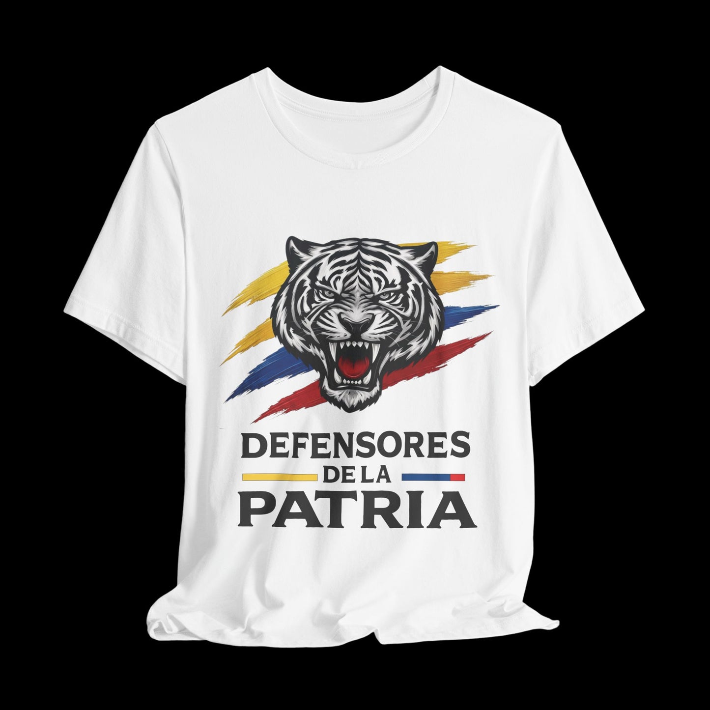 Tiger "Defensores de la Patria" T-Shirt — Patriotic Military Support Tee - Camisetas Firmes por la Patria - Colombia 2026