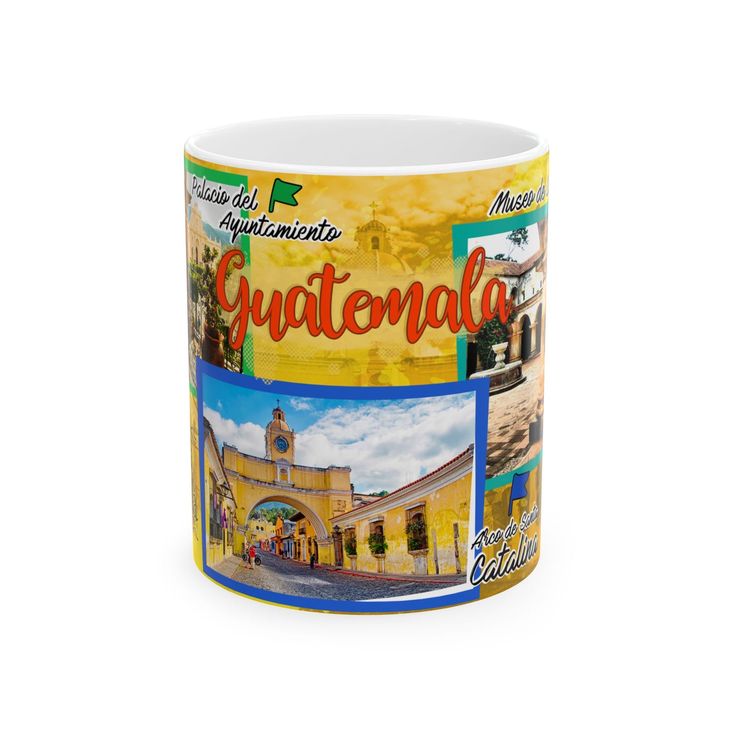Guatemala Photo Collage Ceramic Mug – Antigua & Landmarks Travel Souvenir (11oz/15oz)