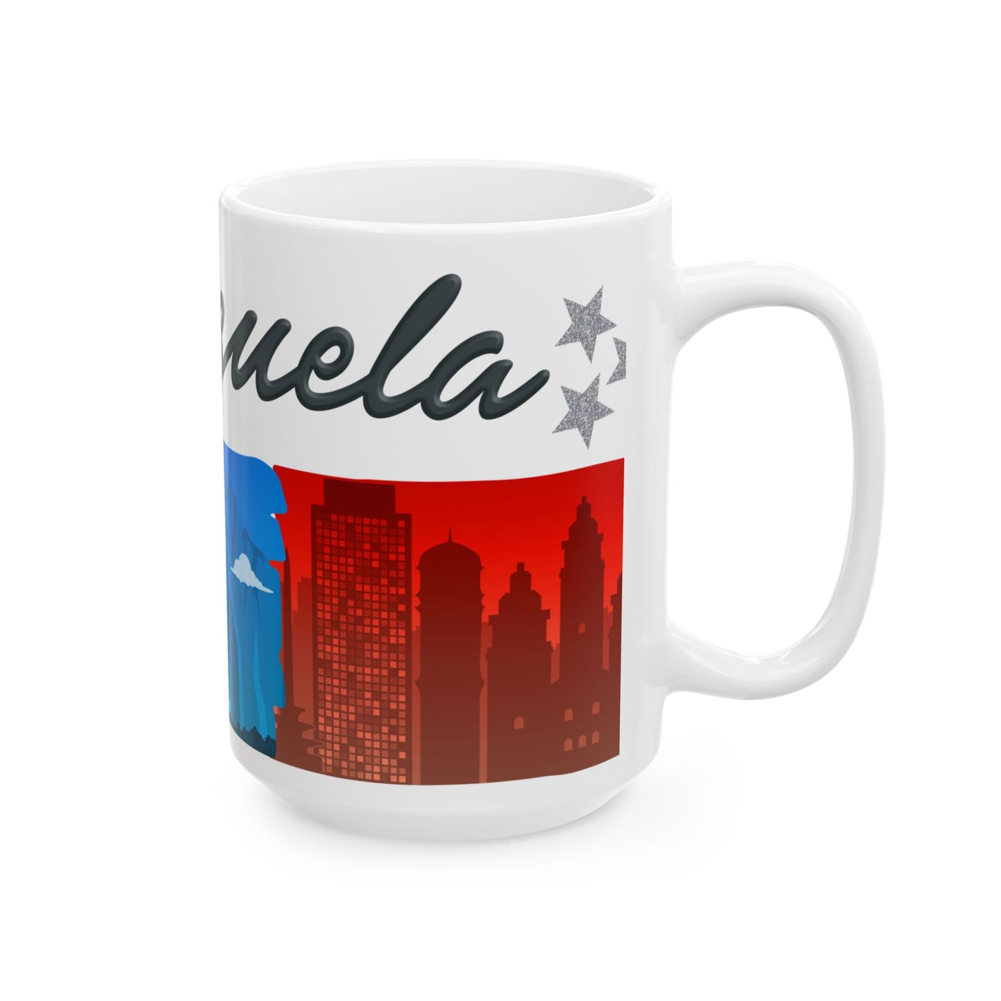 Taza Venezuela - Diseño Horizonte de Paisajes & Estrellas (11oz, 15oz)