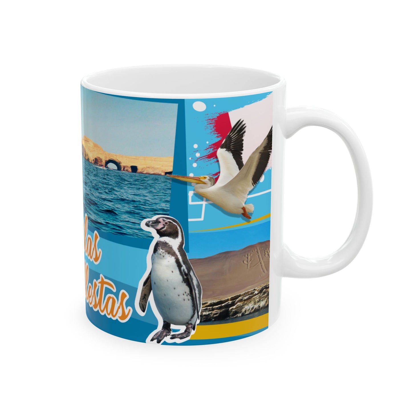 Islas Ballestas Photo Ceramic Mug - Sea Wildlife Travel Souvenir - Taza Perú (11oz/15oz)