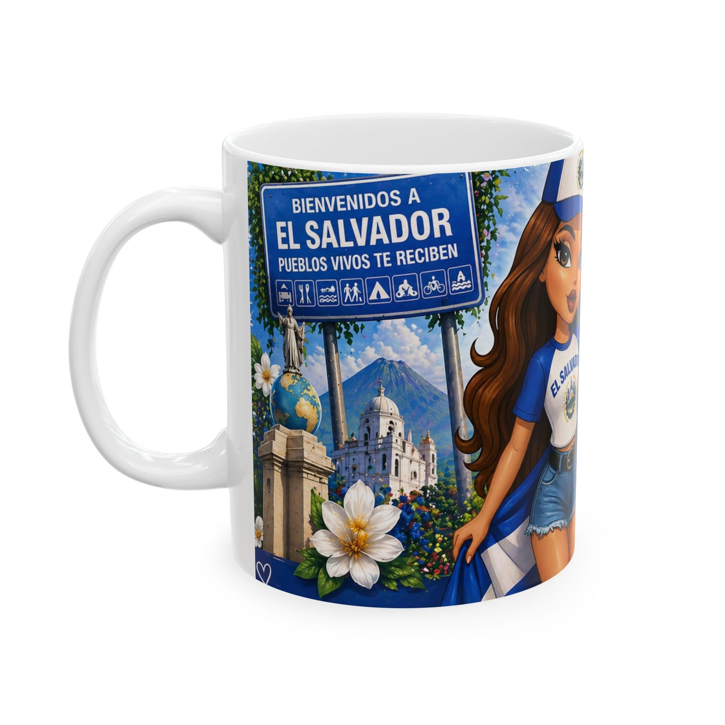 Taza "Orgullosamente Salvadoreña" - Edición Nostalgia y Patria (11oz, 15oz)