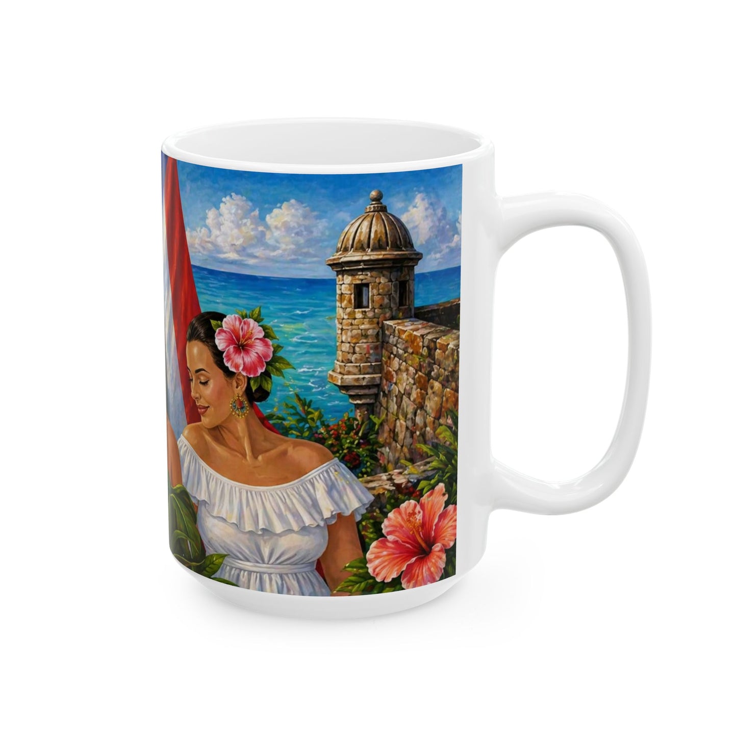 Taza "Raíces de Borinquen" - Homenaje a la Mujer Puertorriqueña (11oz, 15oz)