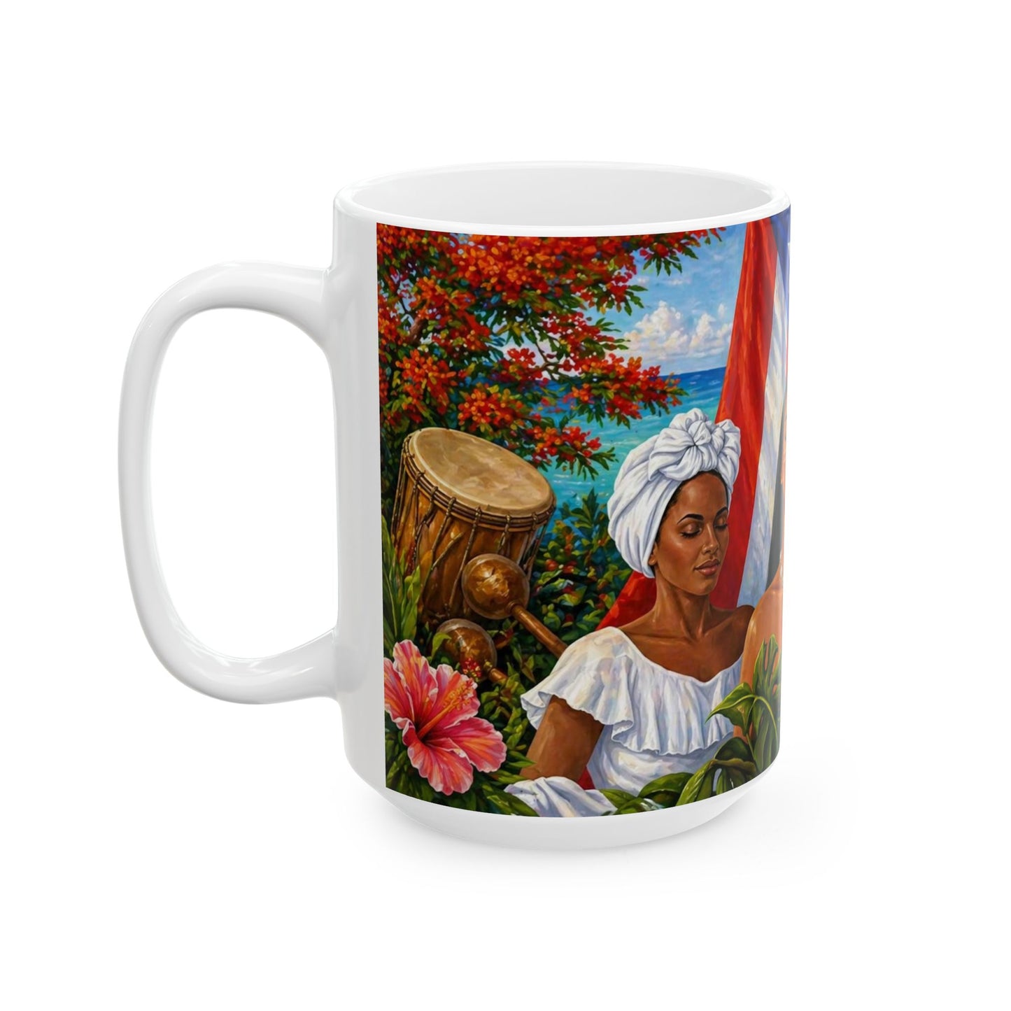Taza "Raíces de Borinquen" - Homenaje a la Mujer Puertorriqueña (11oz, 15oz)
