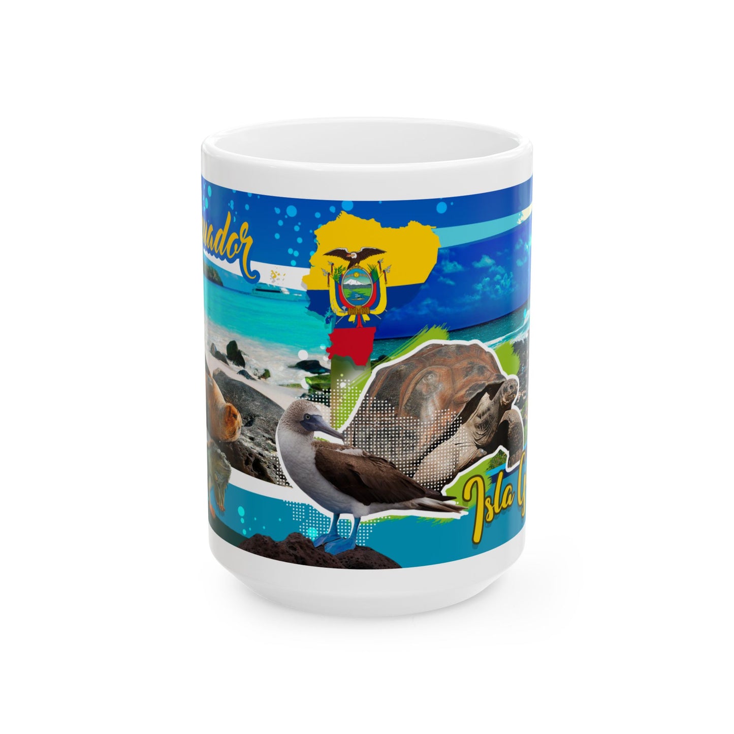 Galápagos Islands Wildlife Ceramic Mug - Ecuador Island Souvenir - Taza Ecuador (11oz, 15oz)