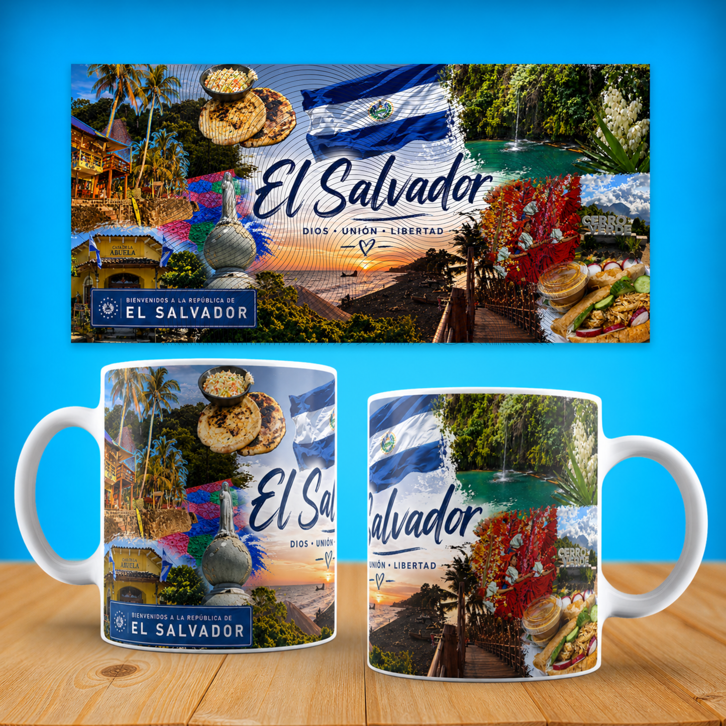 Taza "El Salvador: Destinos & Tradición" - Edición Paisaje Real (11oz, 15oz)