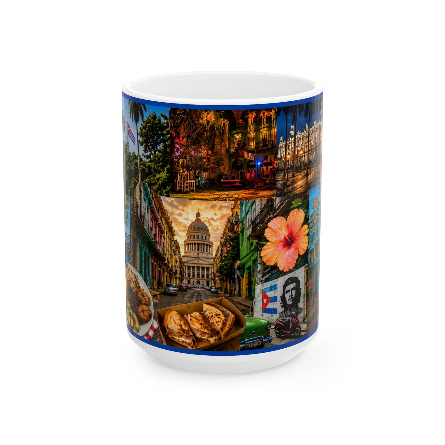 Cuba Travel Collage Ceramic Mug (11oz, 15oz) – Havana Vintage Scene (11oz, 15oz)
