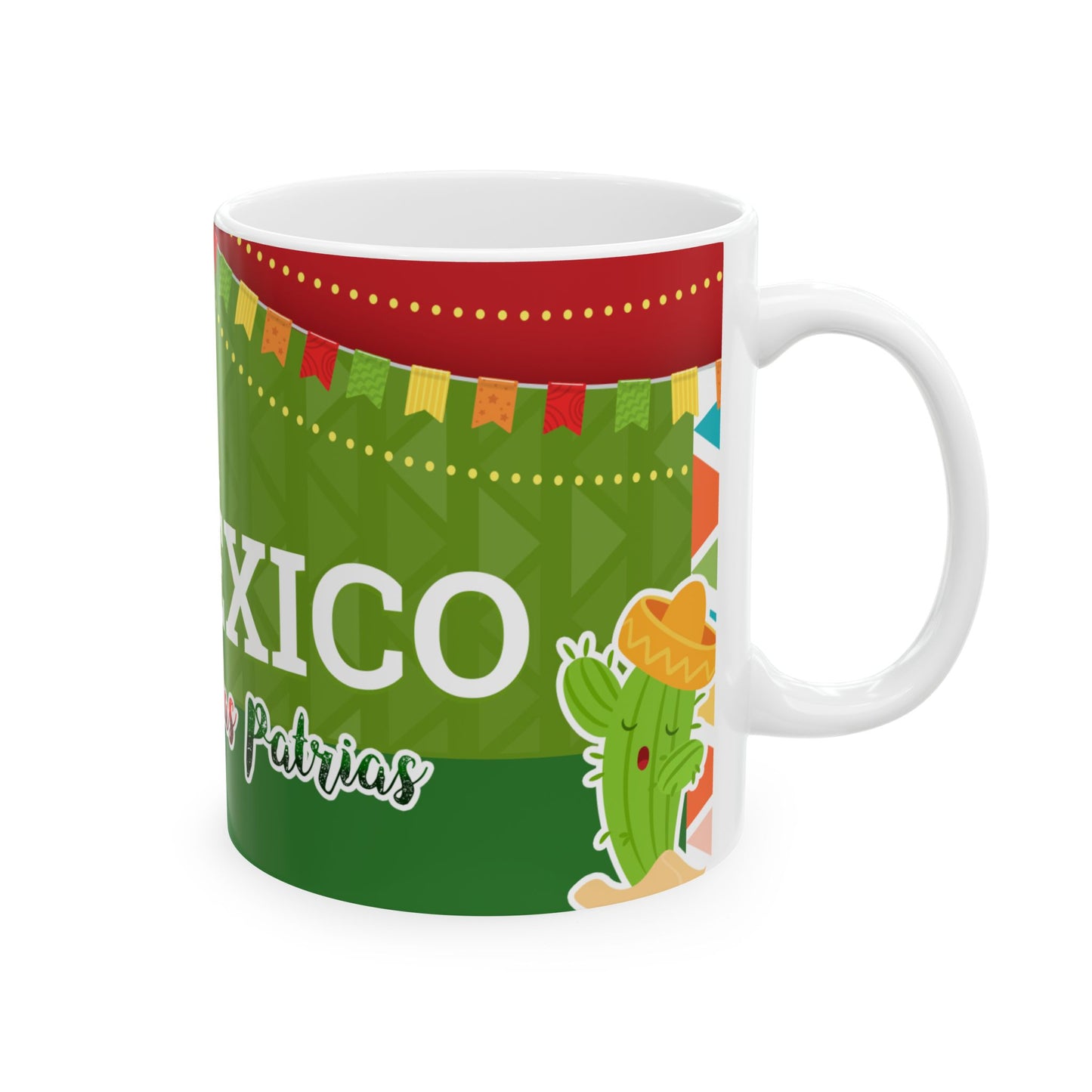 Mexico Fiesta Ceramic Mug — "México Fiestas Patrias"  Coffee Cup