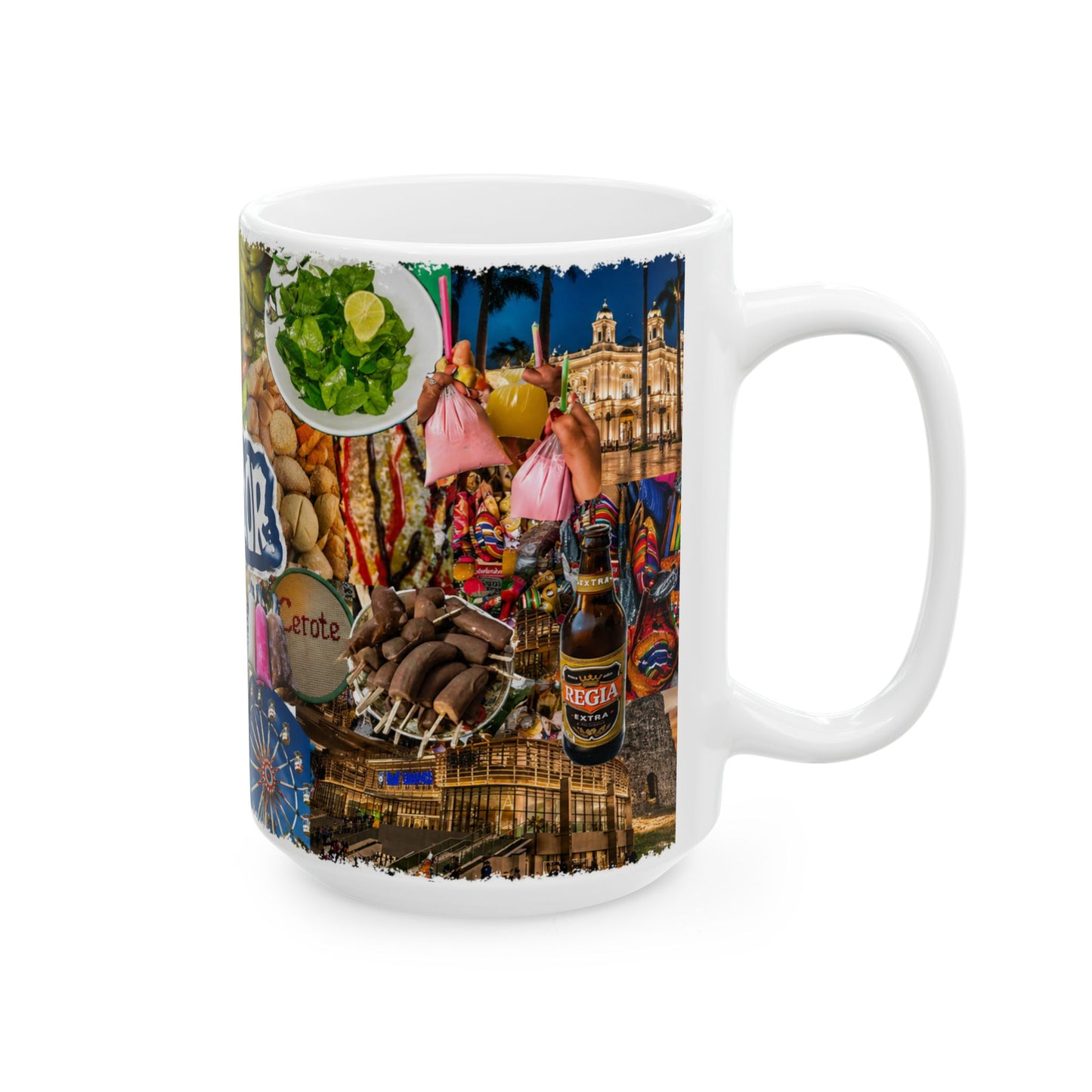 Taza "El Salvador: Sabor y Color" - Edición Collage Cuscatleco (11oz, 15oz)
