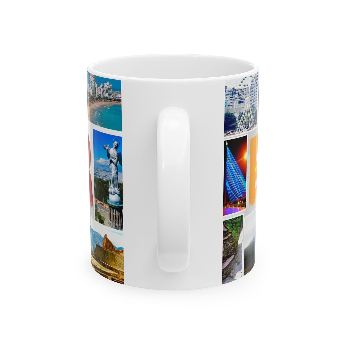 Ecuador Photo Collage Ceramic Mug - Colorful Travel Souvenir - Taza Euador (11oz, 15oz)