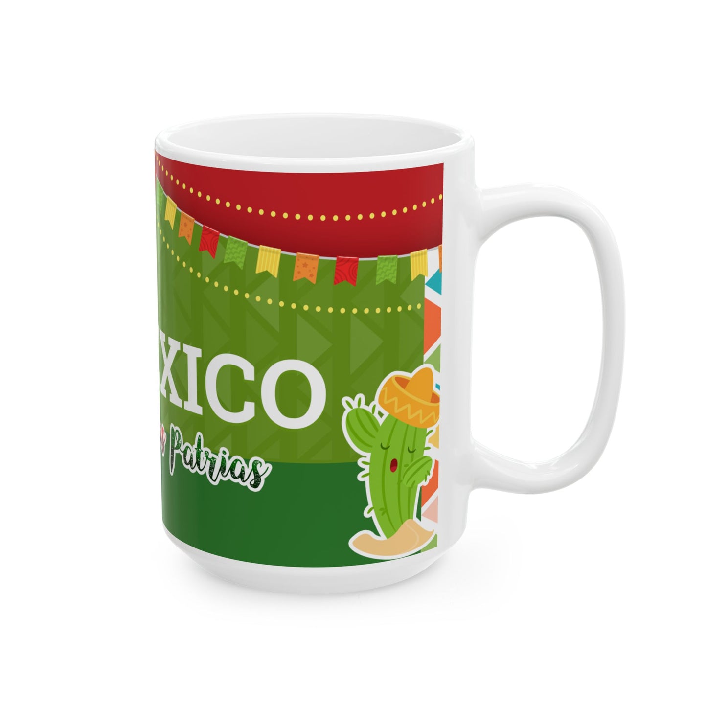 Mexico Fiesta Ceramic Mug — "México Fiestas Patrias"  Coffee Cup