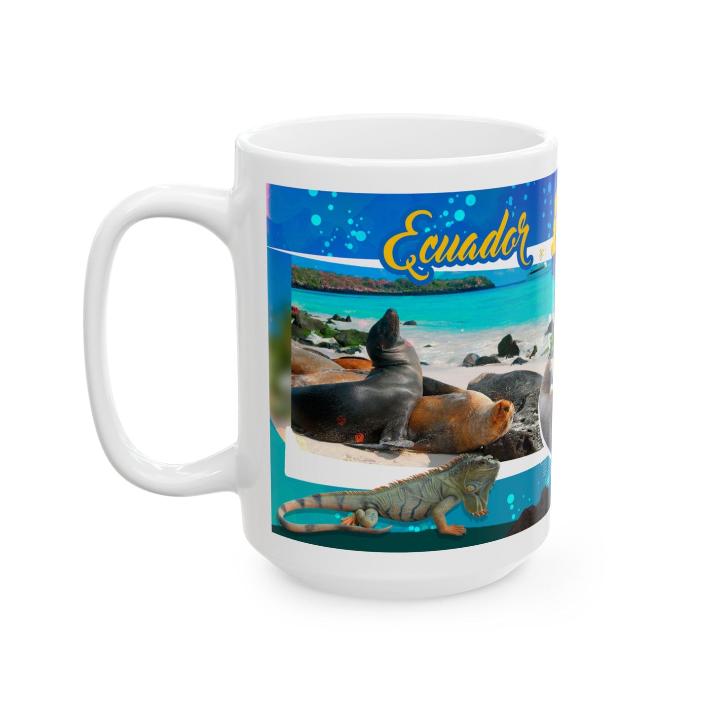 Galápagos Islands Wildlife Ceramic Mug - Ecuador Island Souvenir - Taza Ecuador (11oz, 15oz)