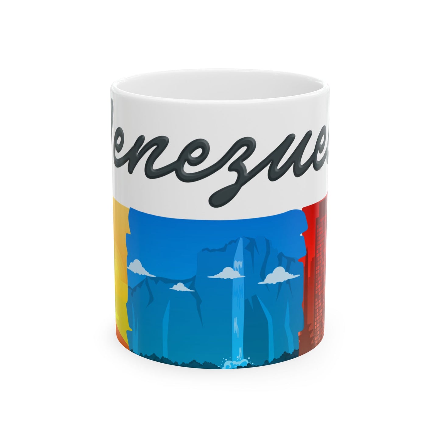 Taza Venezuela - Diseño Horizonte de Paisajes & Estrellas (11oz, 15oz)