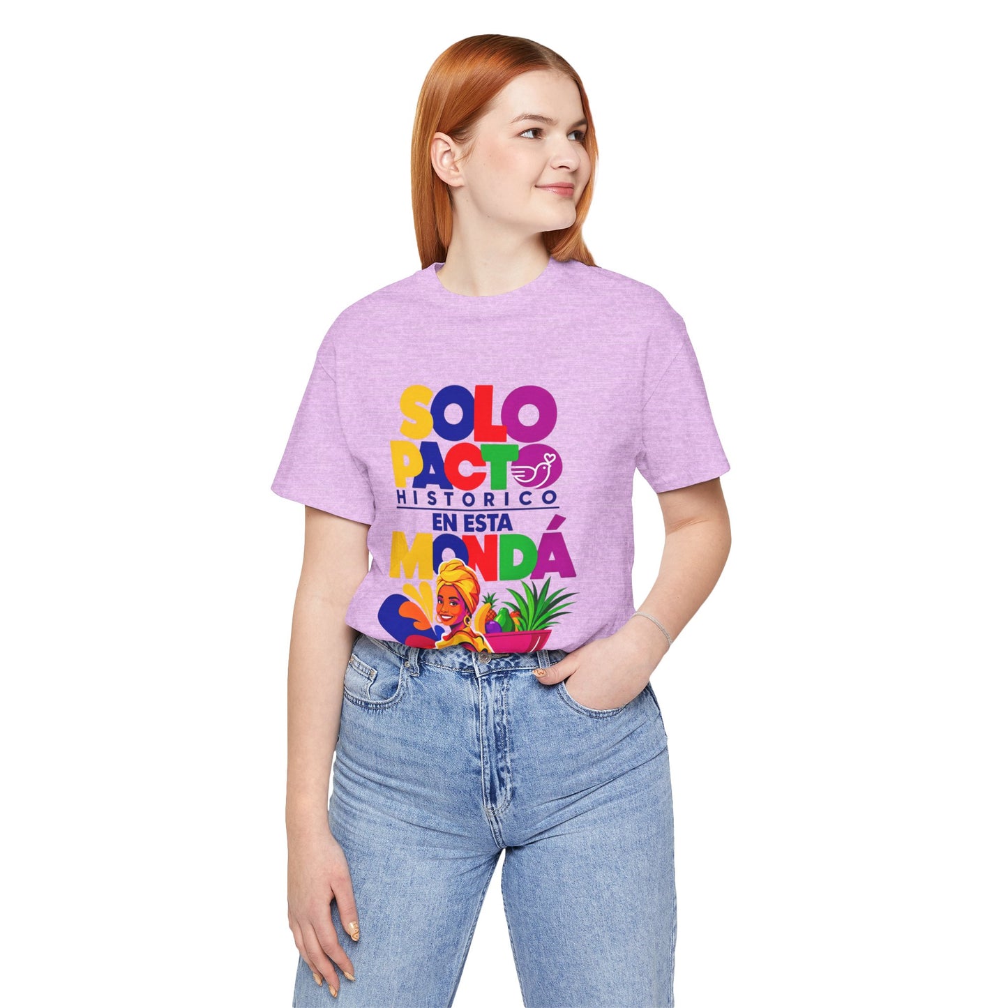 T-Shirt — "Solo Pacto Histórico" Colorful Latina Pride Graphic Tee - Colombia Pacto Histórico