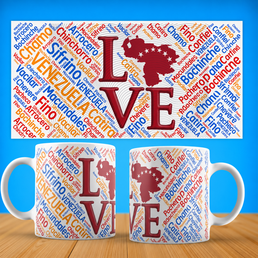 Love Venezuela Ceramic Mug – Venezuela Mug - Taza de Venezuela (11oz, 15oz)