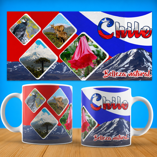 Taza "Chile: Belleza Natural" - Edición Cordillera & Fauna (11oz, 15oz)