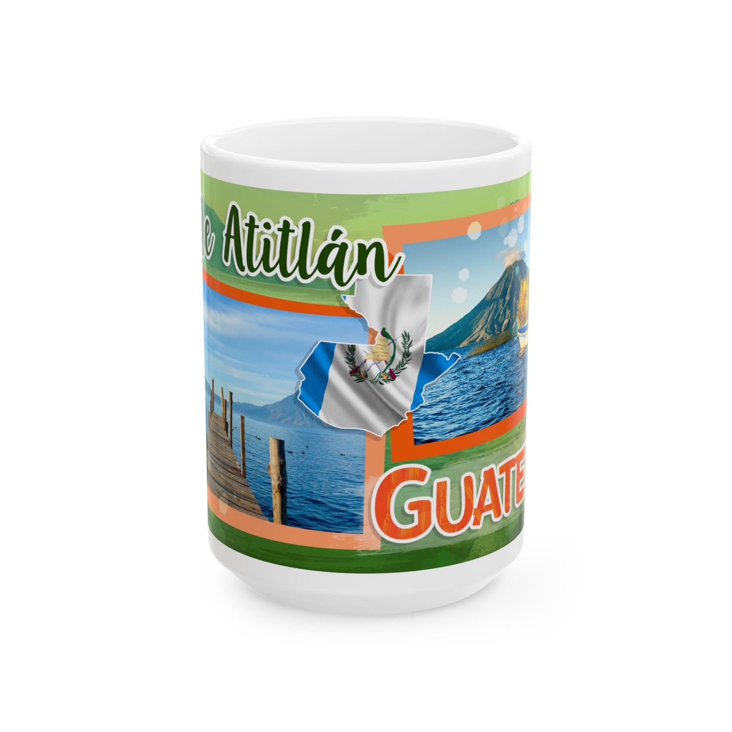 Guatemala Atitlán Ceramic Mug – Lake Atitlán Souvenir Coffee Cup (11oz/15oz)