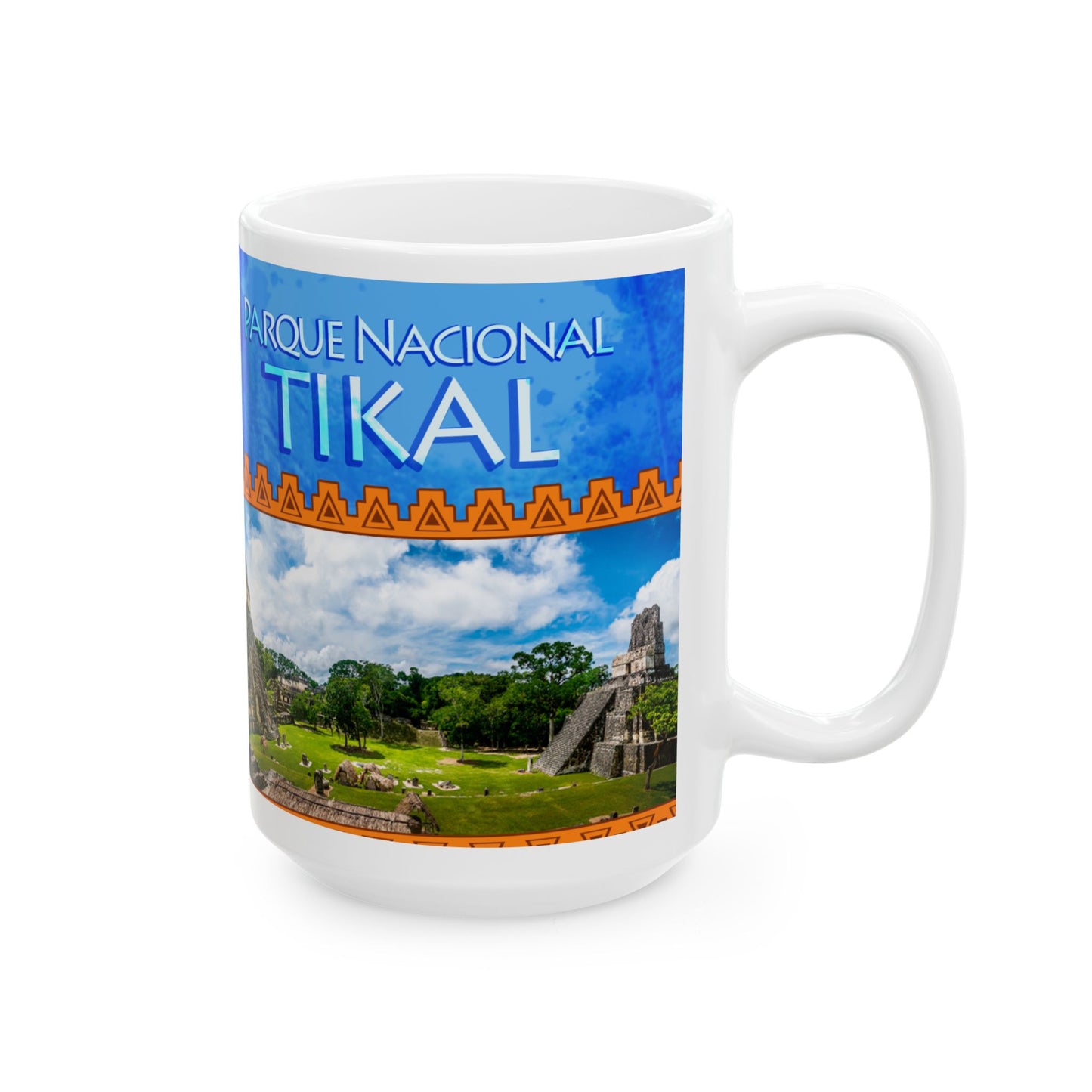 Guatemala Tikal Temple Ceramic Mug – Travel Souvenir Coffee Cup (11oz, 15oz)