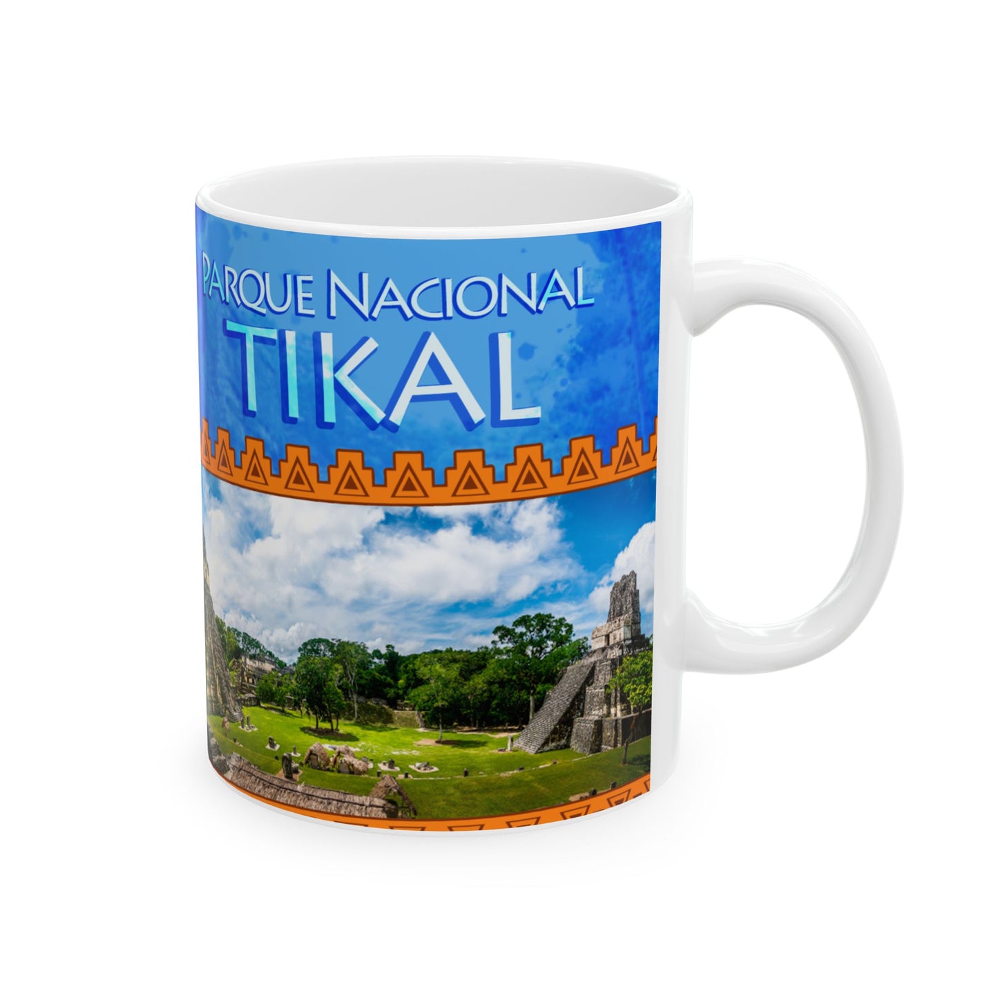 Guatemala Tikal Temple Ceramic Mug – Travel Souvenir Coffee Cup (11oz, 15oz)