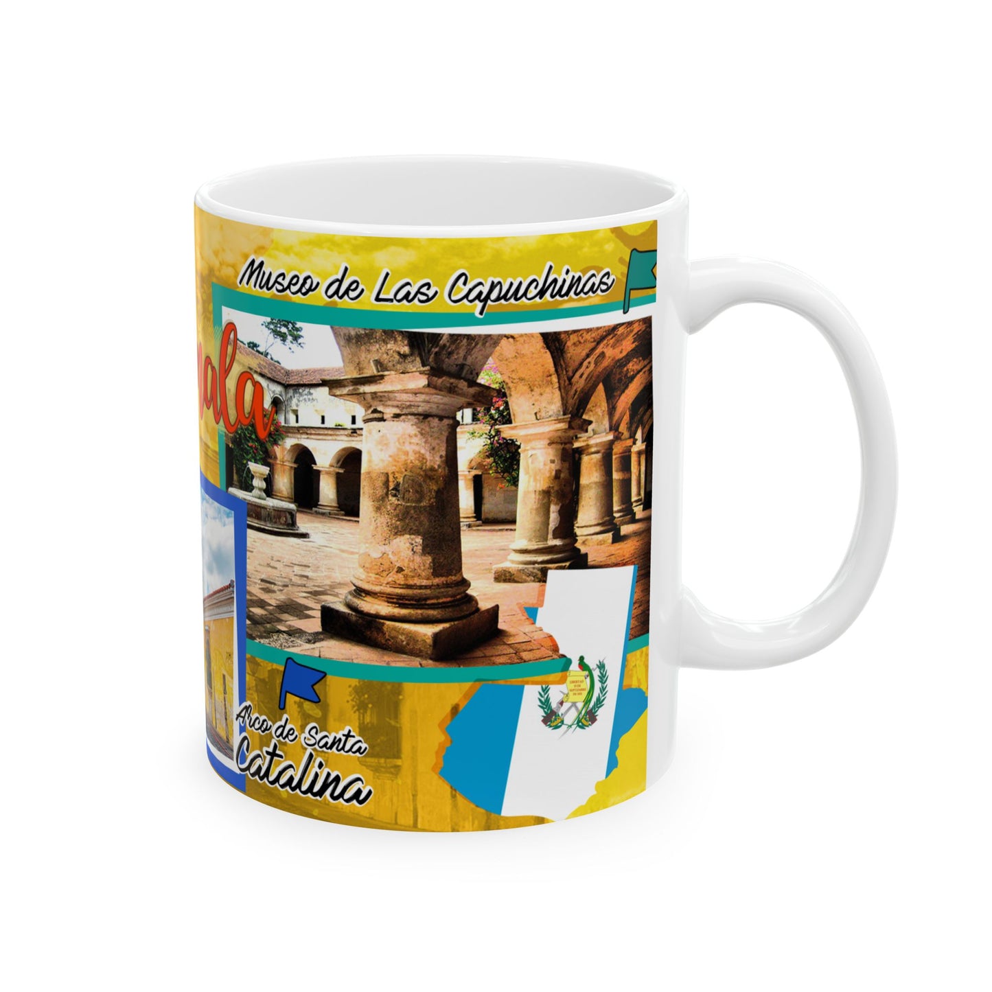 Guatemala Photo Collage Ceramic Mug – Antigua & Landmarks Travel Souvenir (11oz/15oz)