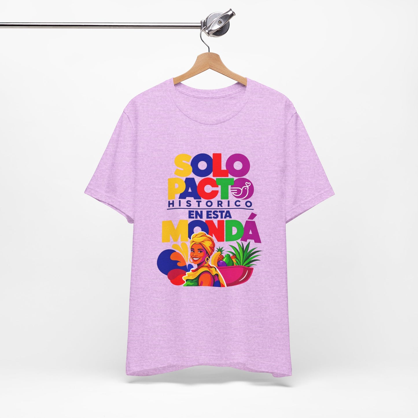 T-Shirt — "Solo Pacto Histórico" Colorful Latina Pride Graphic Tee - Colombia Pacto Histórico