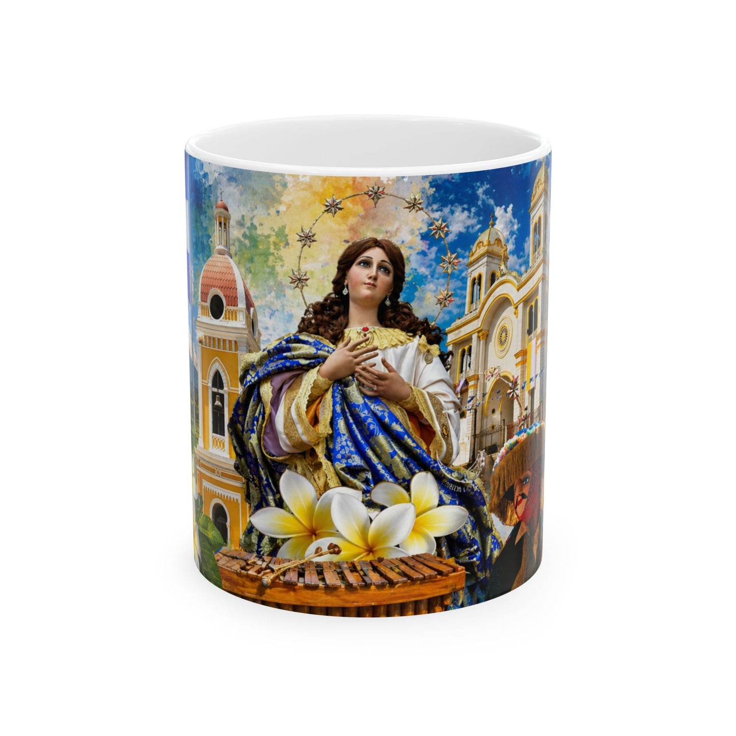 Taza "La Purísima" - Fe, Folclore y Orgullo Nicaragüense (11oz, 15oz)
