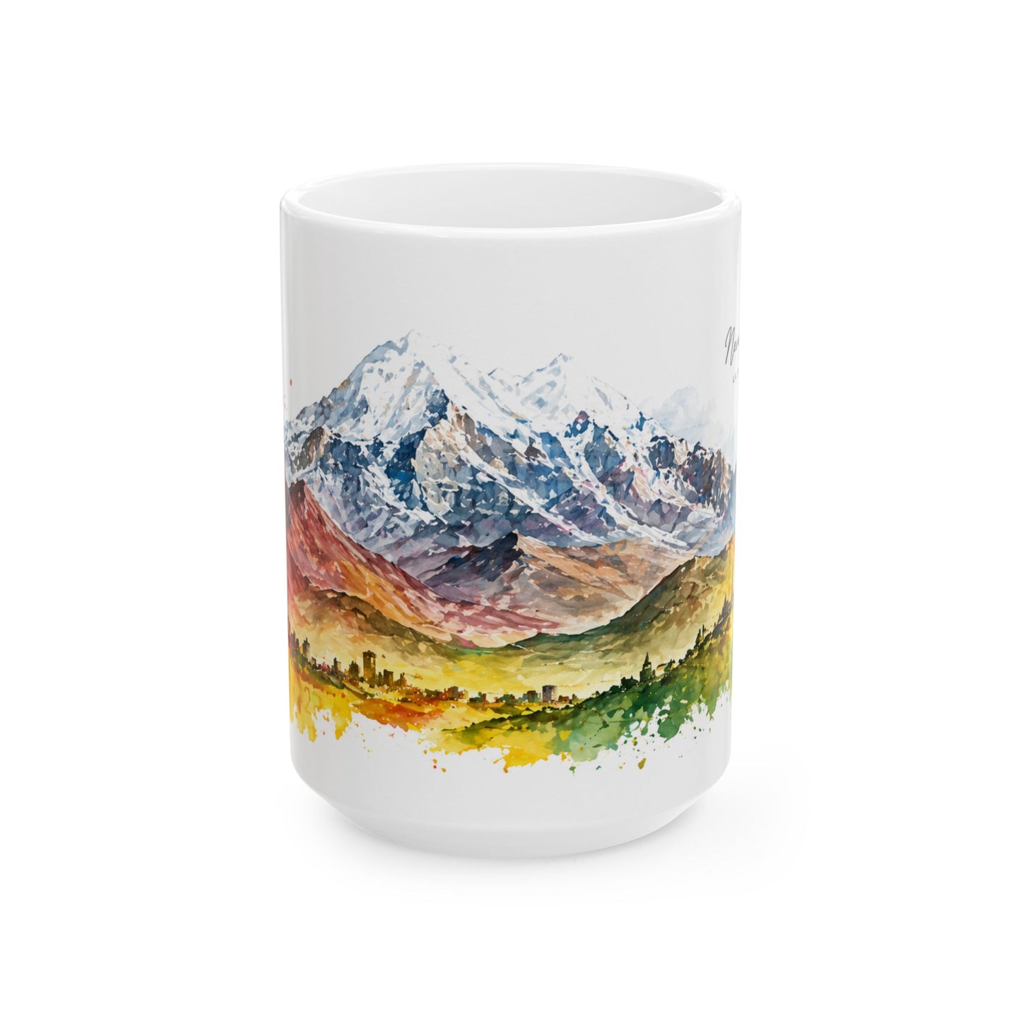 Taza Bolivia "Nevado Illimani" – Edición Artística en Acuarela - Bolivia Coffee Mug (11oz, 15oz)