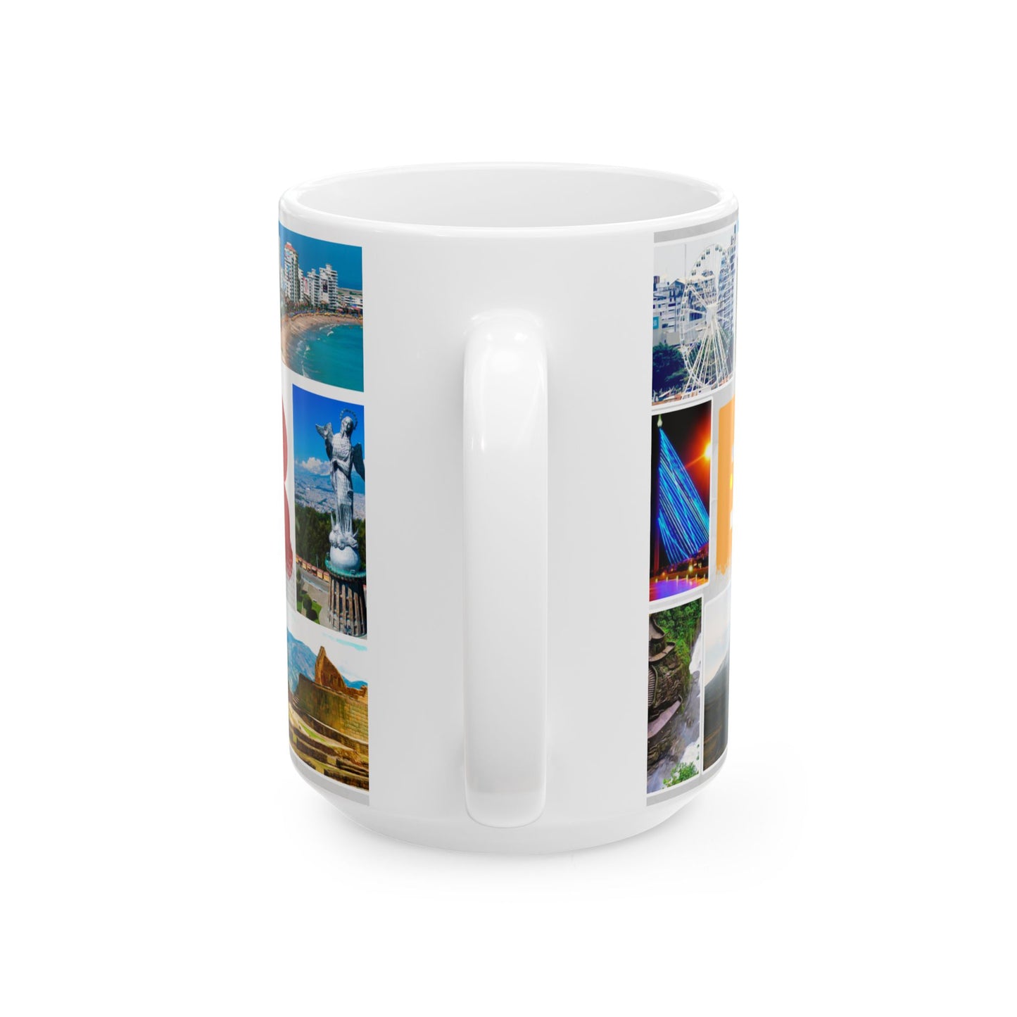 Ecuador Photo Collage Ceramic Mug - Colorful Travel Souvenir - Taza Euador (11oz, 15oz)