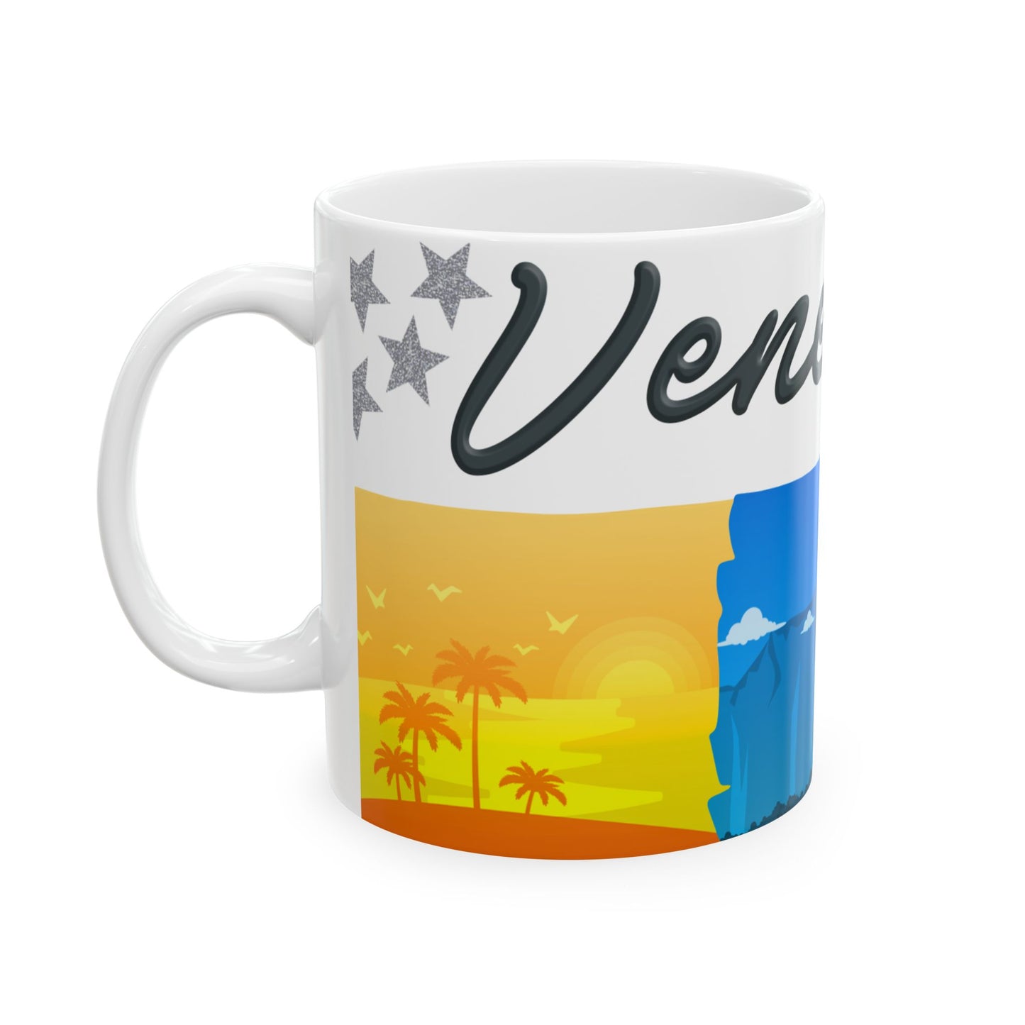 Taza Venezuela - Diseño Horizonte de Paisajes & Estrellas (11oz, 15oz)