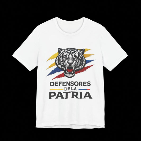 Tiger "Defensores de la Patria" T-Shirt — Patriotic Military Support Tee - Camisetas Firmes por la Patria - Colombia 2026