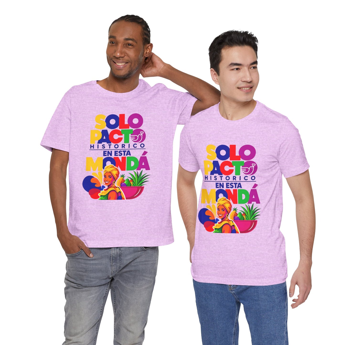 T-Shirt — "Solo Pacto Histórico" Colorful Latina Pride Graphic Tee - Colombia Pacto Histórico