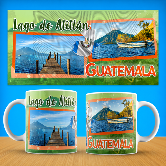 Guatemala Atitlán Ceramic Mug – Lake Atitlán Souvenir Coffee Cup (11oz/15oz)