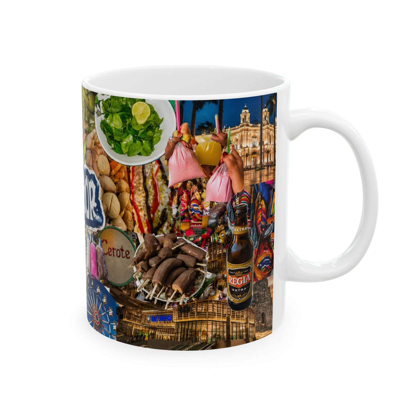 Taza "El Salvador: Sabor y Color" - Edición Collage Cuscatleco (11oz, 15oz)