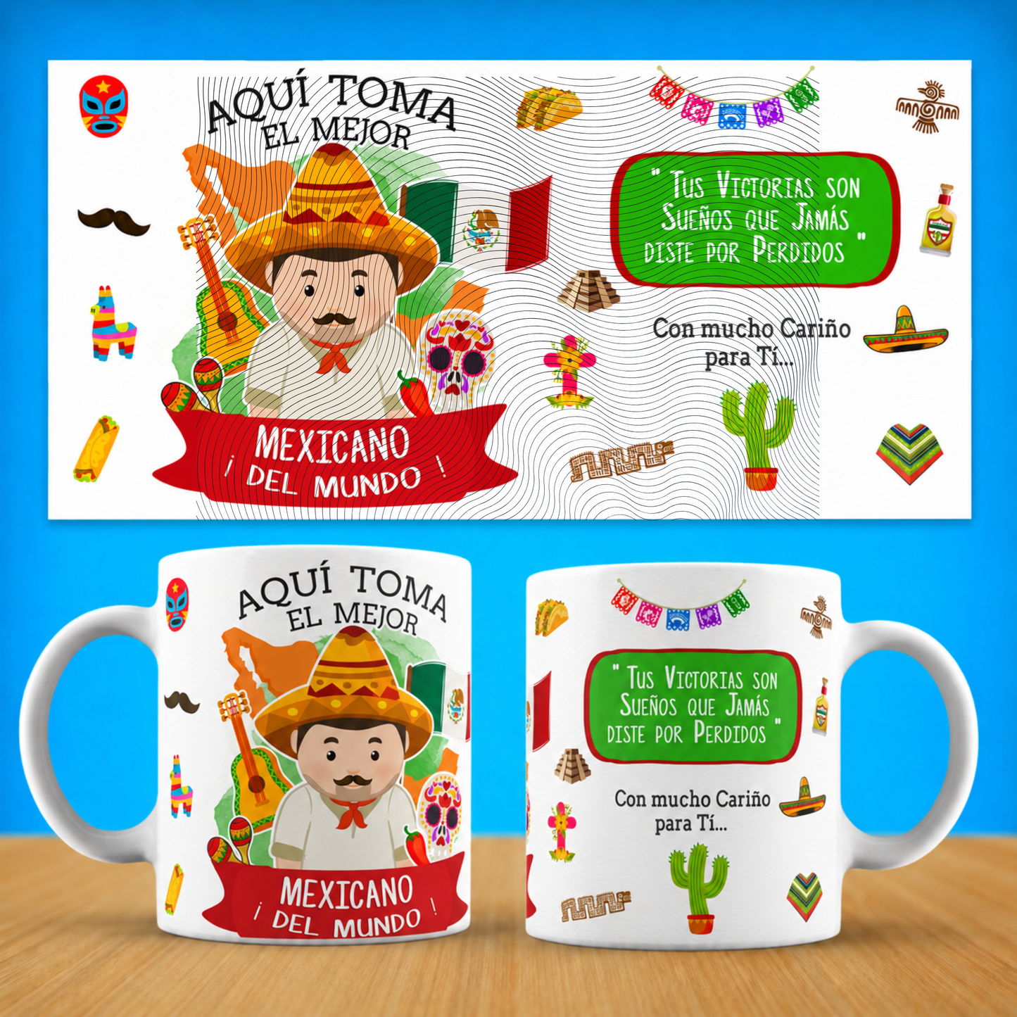 Mexican Pride Ceramic Mug – ¡Orgullo Mexicano! (11oz, 15oz)