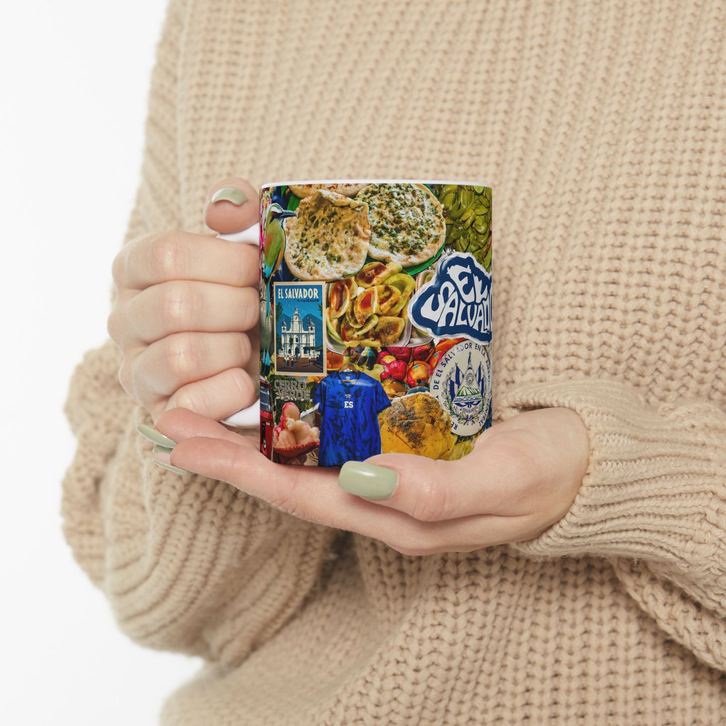 Taza "El Salvador: Sabor y Color" - Edición Collage Cuscatleco (11oz, 15oz)