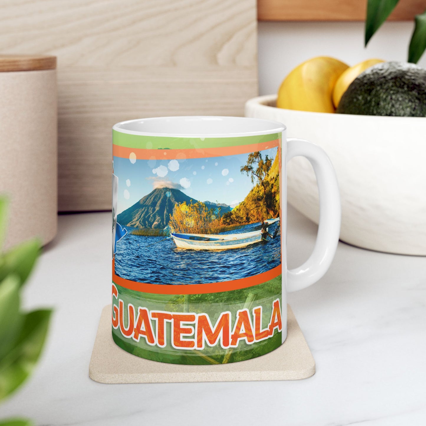 Guatemala Atitlán Ceramic Mug – Lake Atitlán Souvenir Coffee Cup (11oz/15oz)